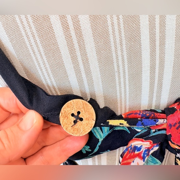 Angie Black Maxi Dress with Red & Green Floral Print - Picture 7 of 8